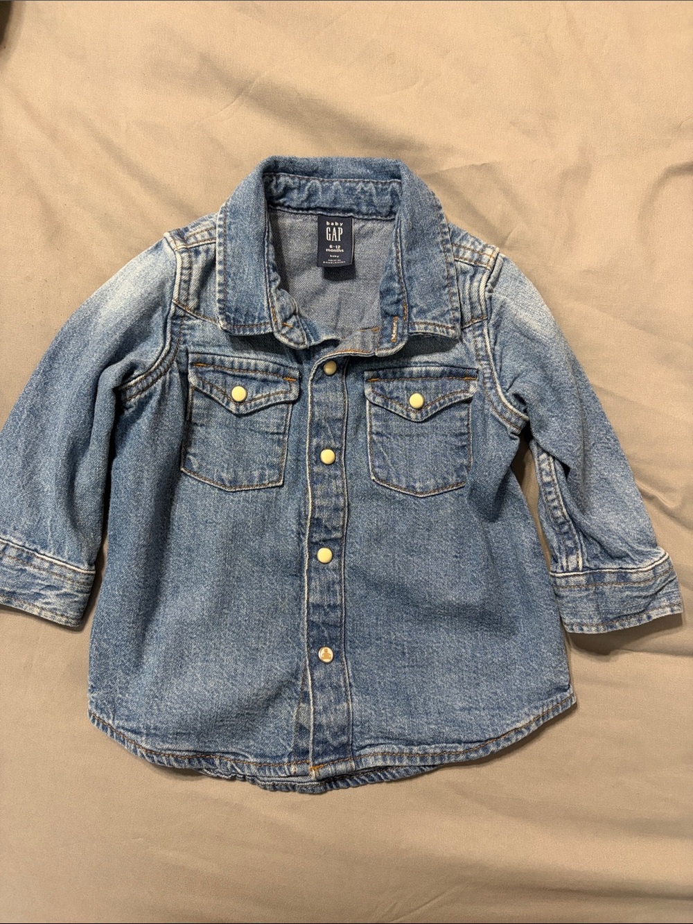 GAP Light Blue Denim Jacket with Button Pockets